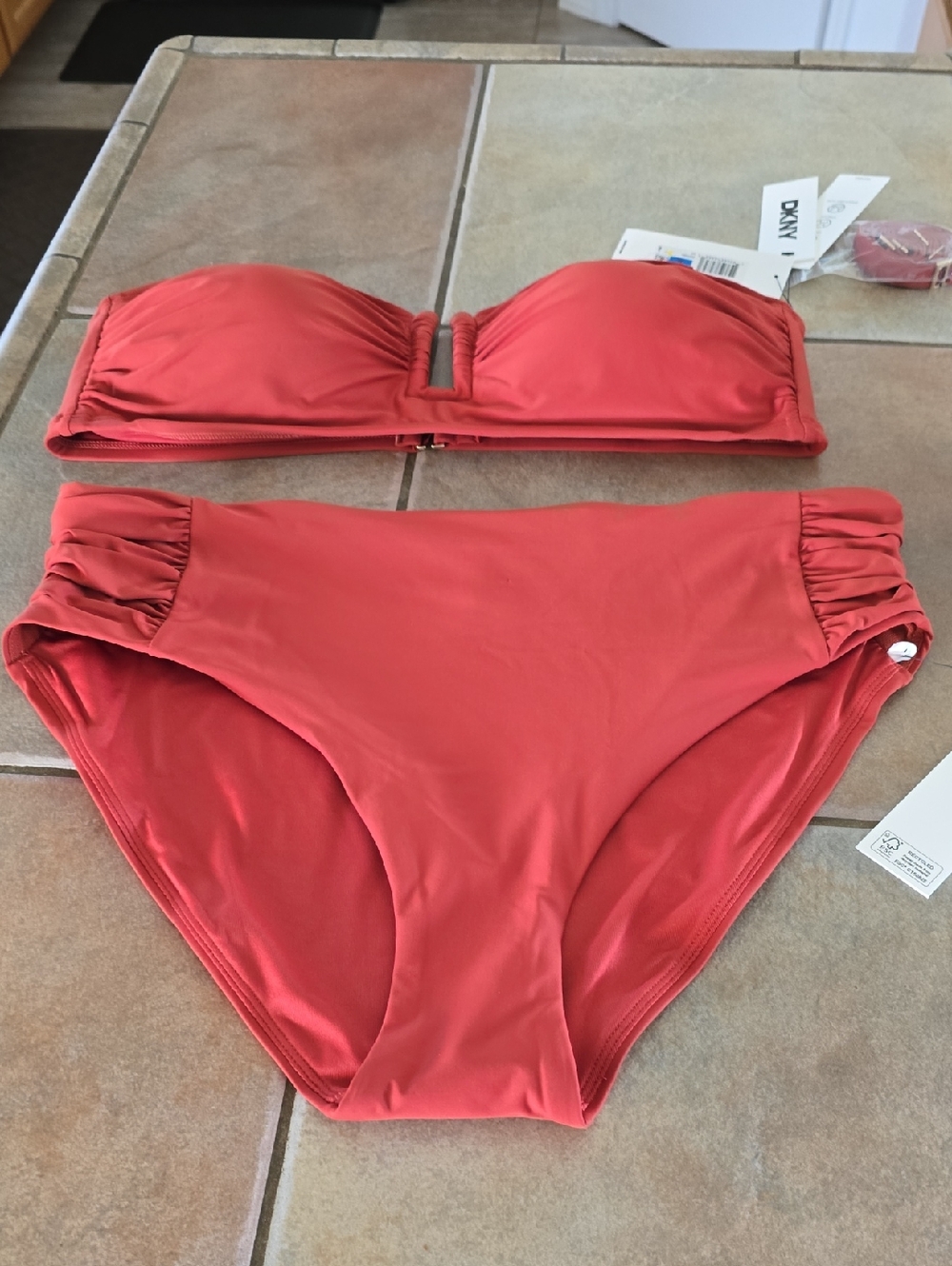 Strapless Bikini Set - DKNY Sz Xl Nwt
